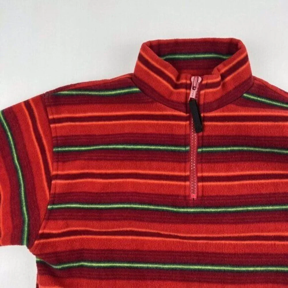 •Vintage• Gap Pro Fleece Quarter Zip Pullover in Sunset Stripe XS (4-5)